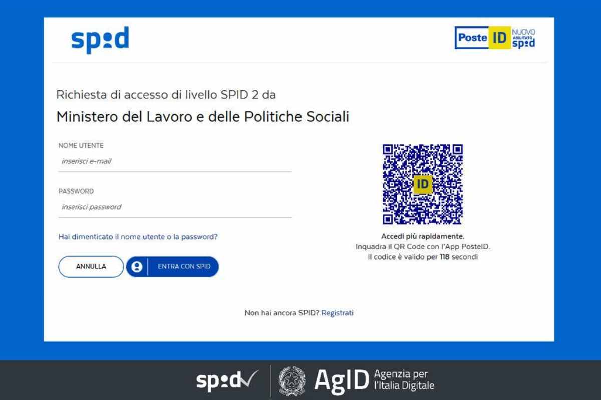 SPID schermata