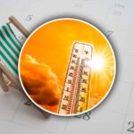 termometro con un calendario e una sedia a sdraio