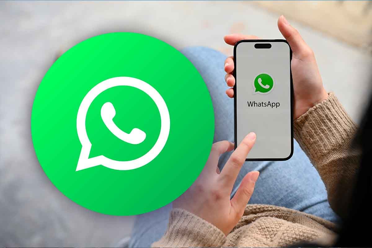 logo WhatsApp con vicino uno smartphone
