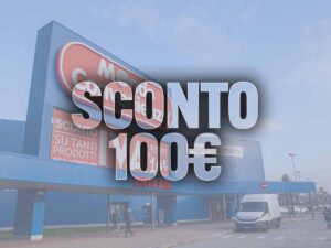scritta Sconto 100 Euro