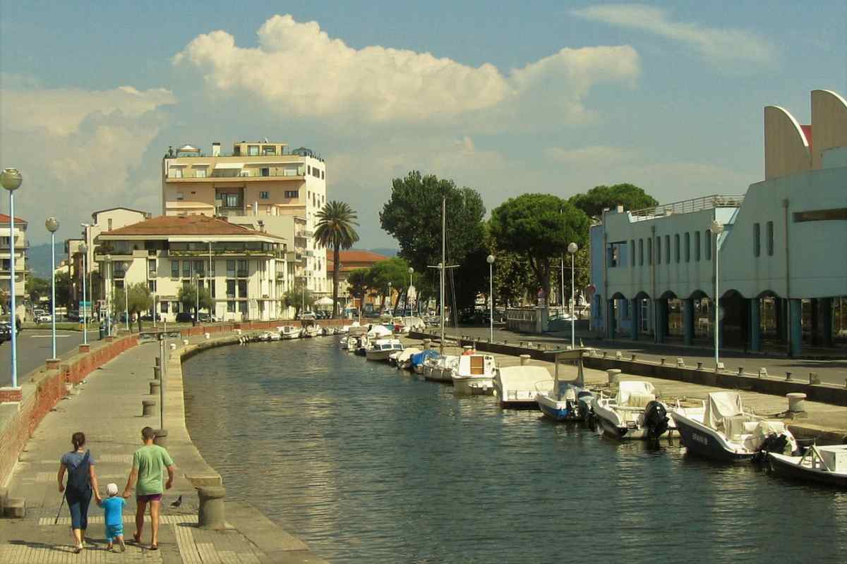 Vista della città di Viareggio