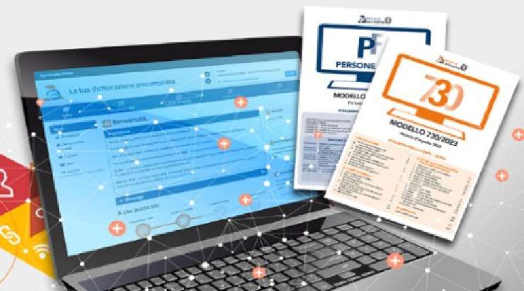 pc con schermo sul sito dell'Agenzia delle Entrate