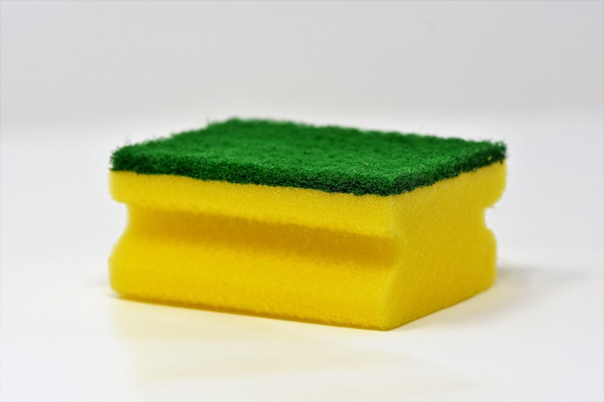 spugna cucina colore giallo
