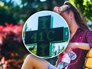 insegna di una farmacia con l'indicazione della temperatura