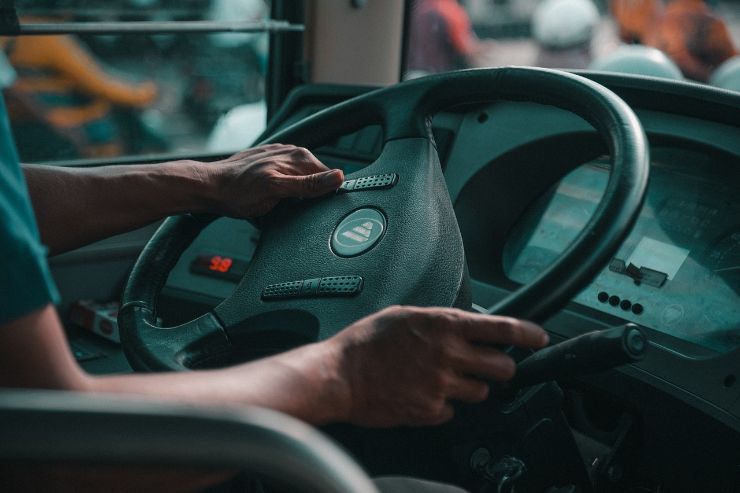 volante di un autobus