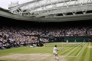 una partita di tennis a Wimbledon