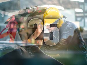 numero 25 e dietro lavoro