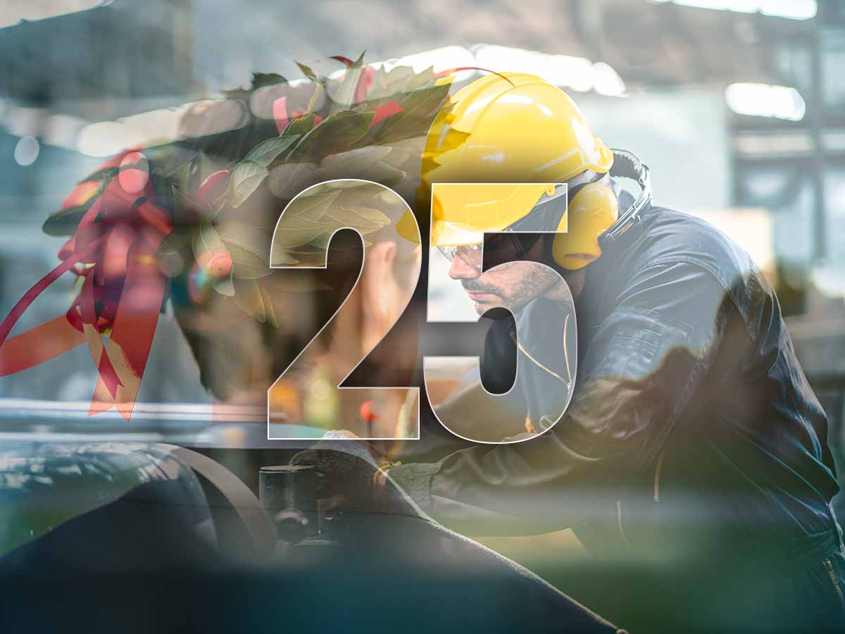 numero 25 e dietro lavoro