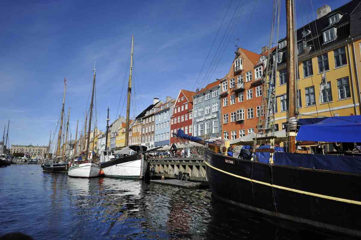 Vista di Copenaghen in Danimarca