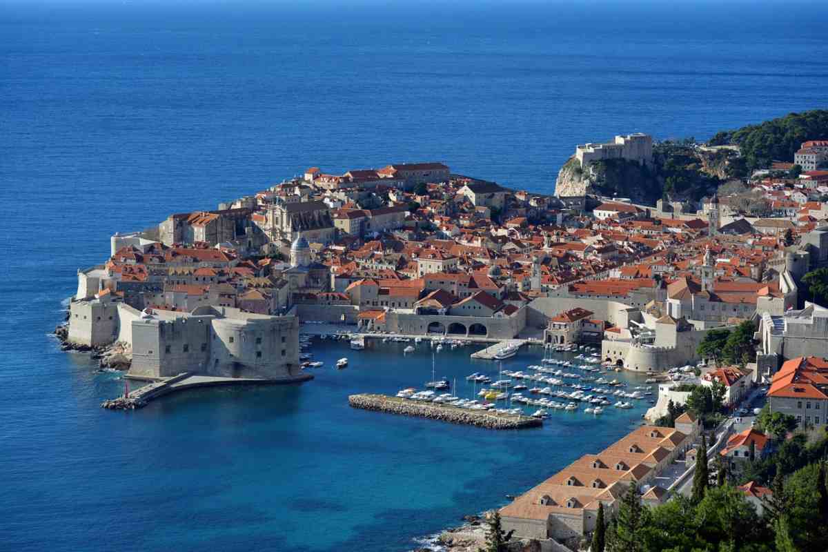 Vista della città di Dubrovnik in Croazia