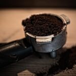 Fondi del caffè di una macchinetta per espresso