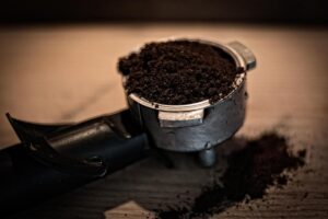 Fondi del caffè di una macchinetta per espresso