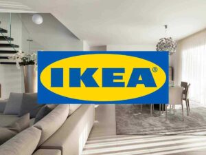 Salotto con logo Ikea
