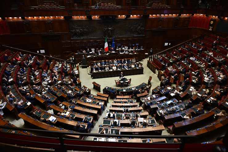 l'aula della Camera dei Deputati a Montecitorio