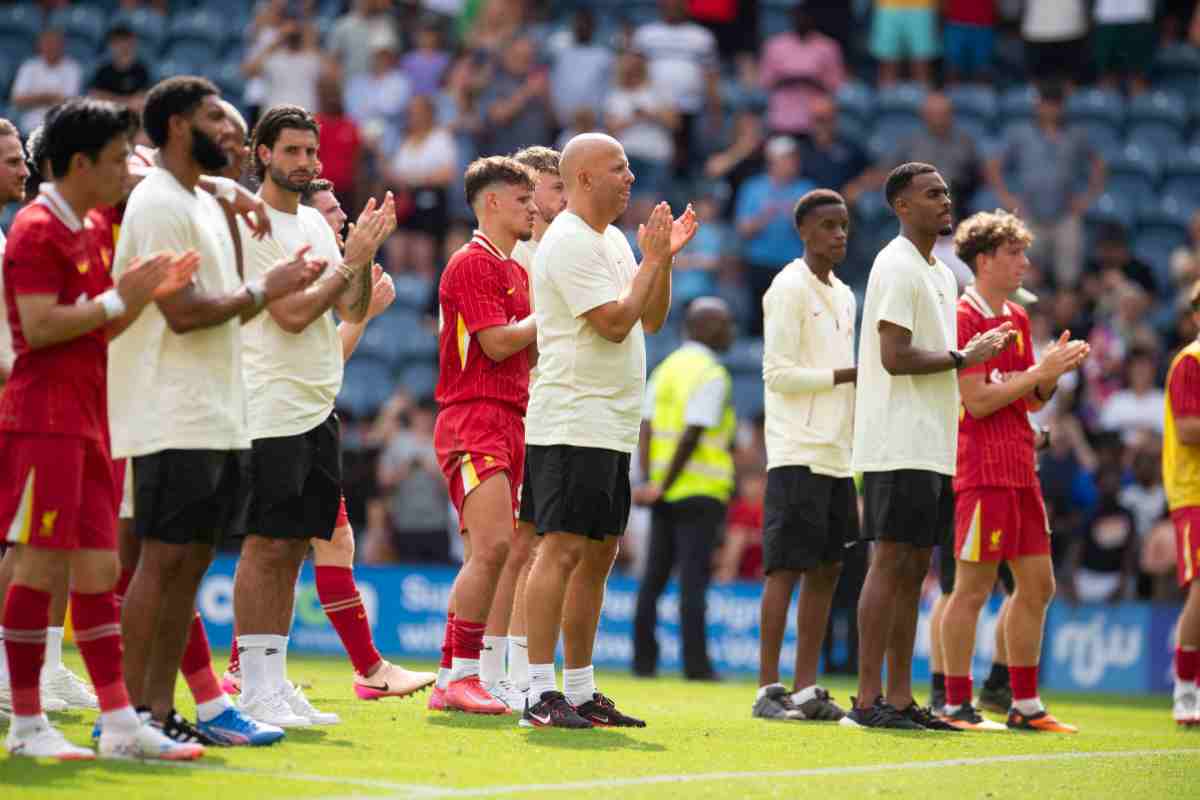 Liverpool giocatori che piangono