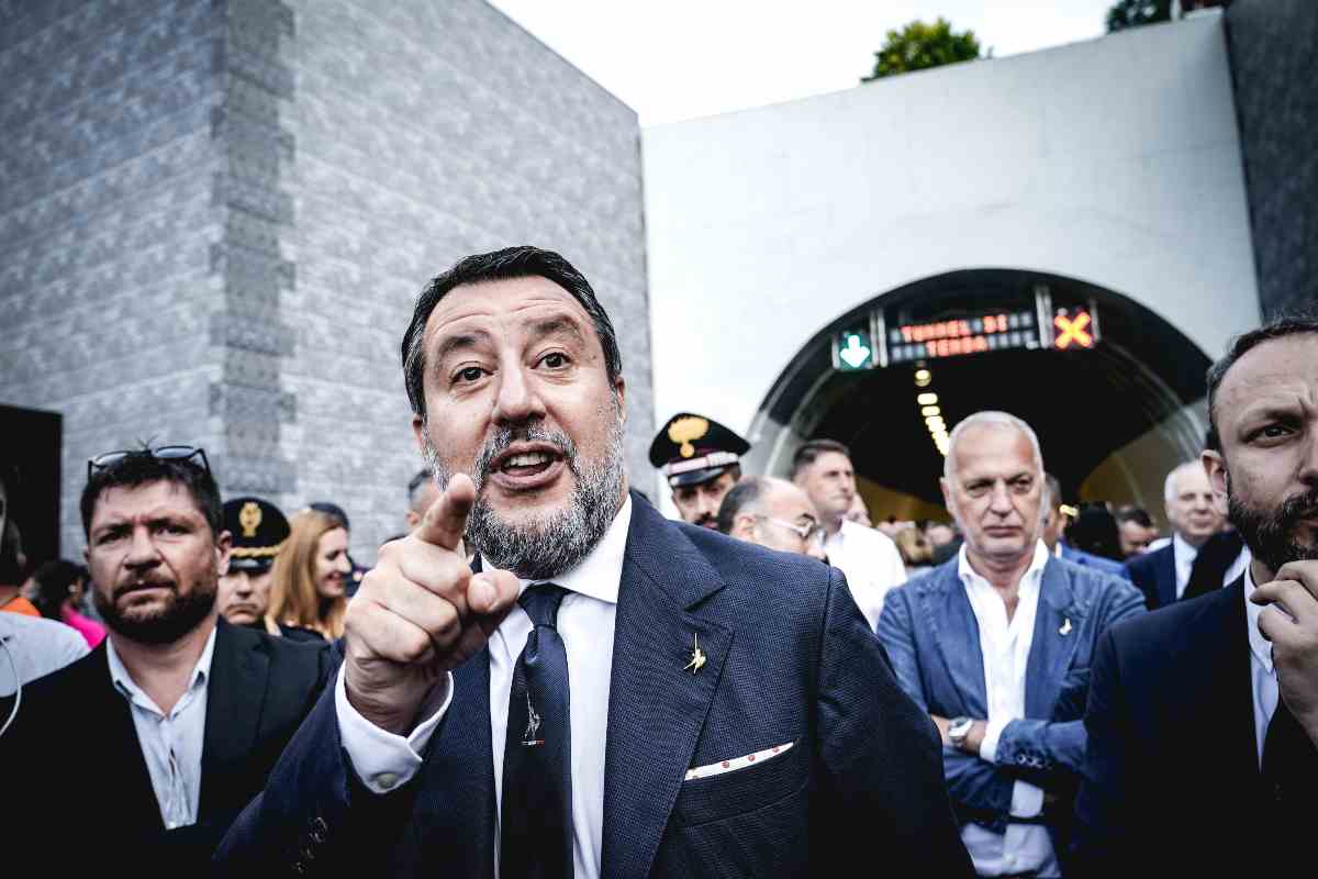 Matteo Salvini in un evento pubblico