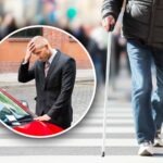 un automobilista con la multa sul parabrezza