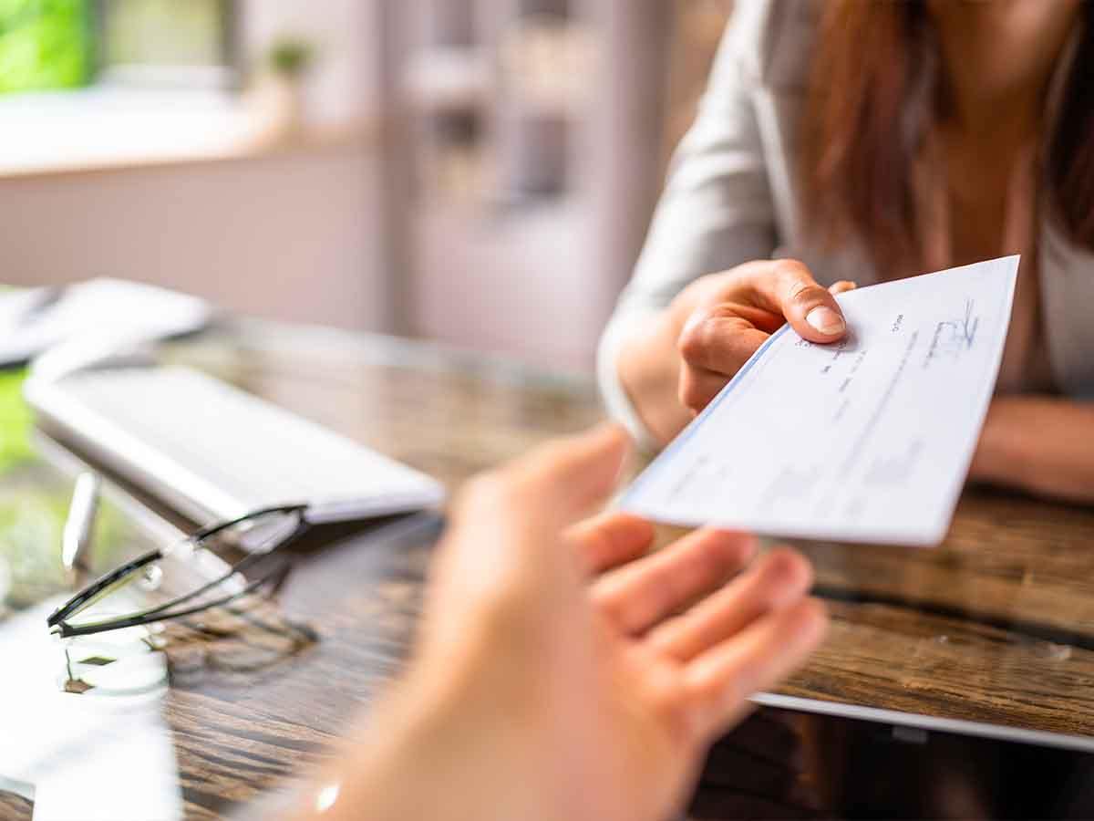Pagamento di un assegno