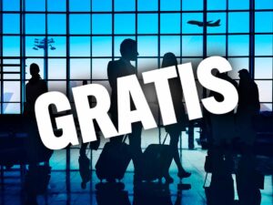 Sala di aeroporto e scritta gratis