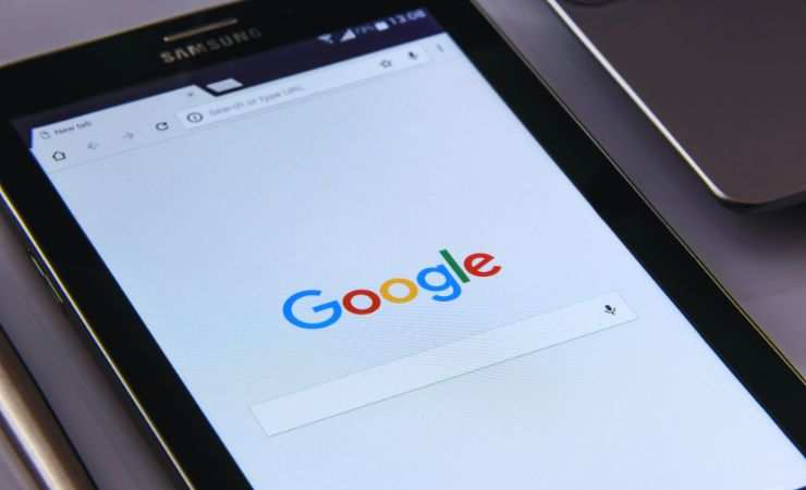 tablet con pagine google
