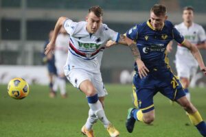 Antonino La Gumina con la maglia della Sampdoria