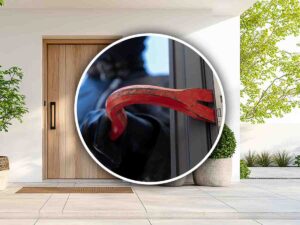 ladro forza la porta di una casa