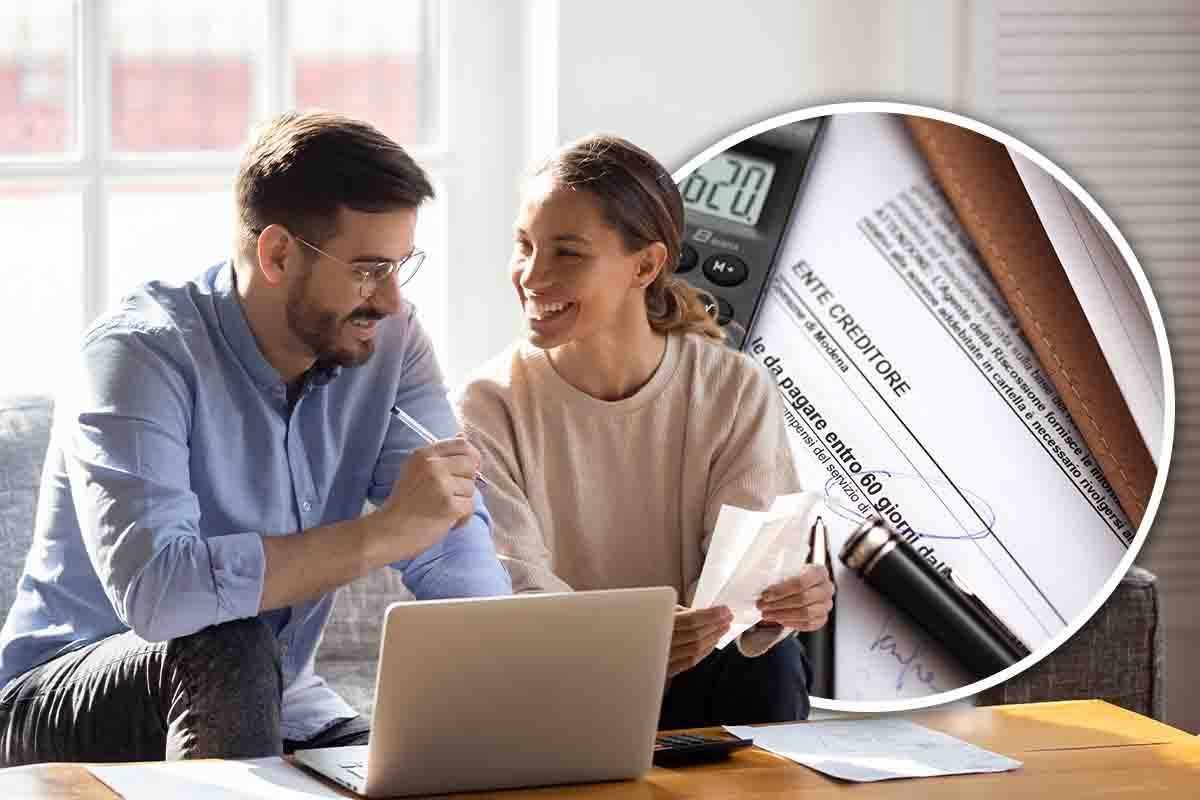 Famiglia alle prese con cartelle esattoriali