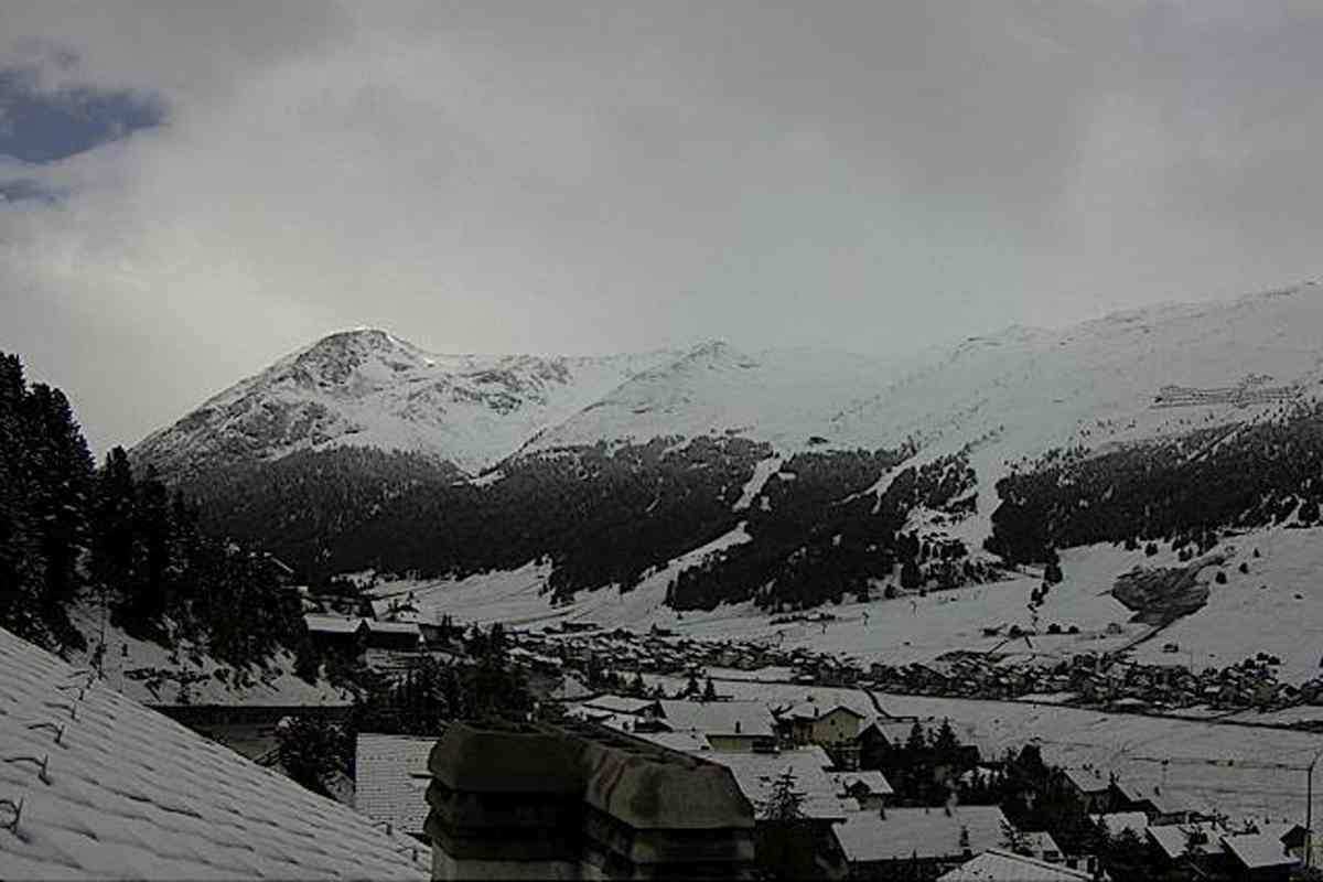 Vista di Livigno in Lombardia