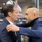 Allegri e Spalletti si abbracciano
