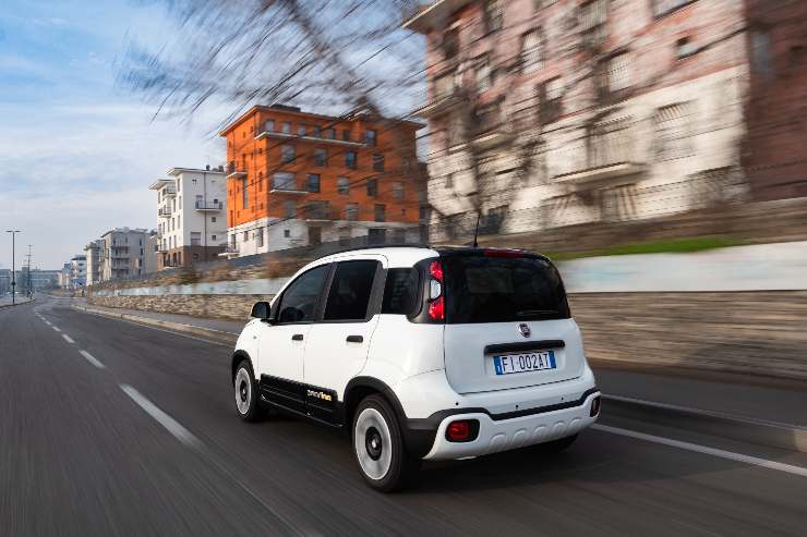 una Fiat Panda in strada