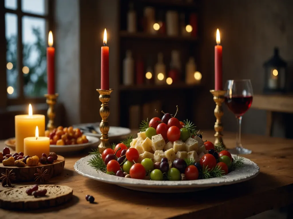 Illumina la Tua Tavola Festiva: Candeline di Natale, un Antipasto Creativo e Scenografico